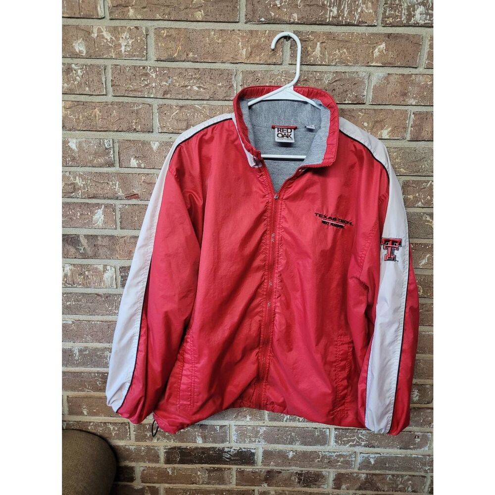 Vintage 90's Texas Tech Raiders Full Zip Windbreaker Jacket, Size Medium